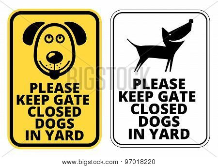 Dog signs