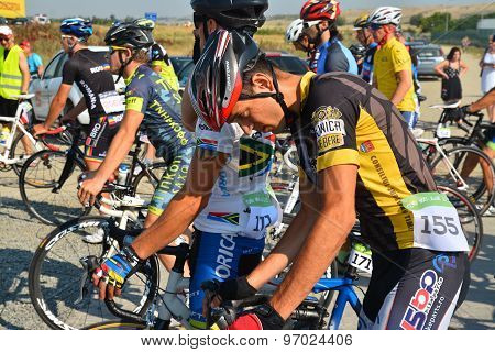 Road Race Cyclist Before The Start