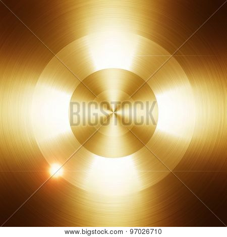 golden metal with round pattern