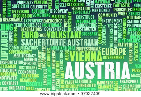 Austria as a Country Abstract Art Concept