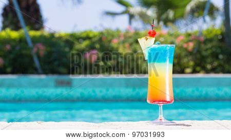 Glass Of Rainbow Cocktail