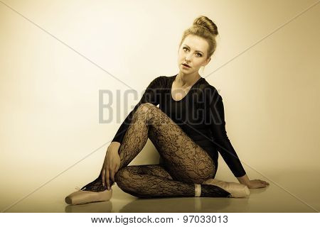 Graceful Woman Ballet Dancer Full Length