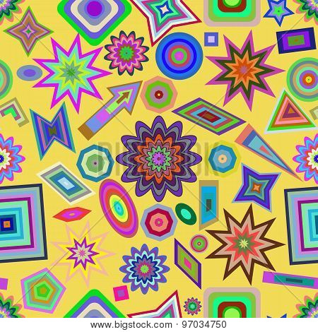 Colorful seamless figures pattern.