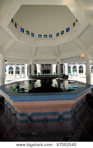 Ablution of Sultan Haji Ahmad Shah Mosque a.k.a UIA Mosque in Gombak, Malaysia
