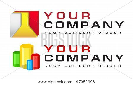 Vector logo template set, manufacturing, science, business