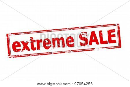 Rubber stamp with text extreme sale inside vector illustration