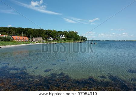 View Of Typical Danish Houses Funen Denmark