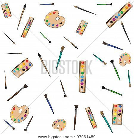 painting instruments art pattern