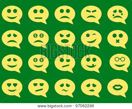 Chat emotion smile icons