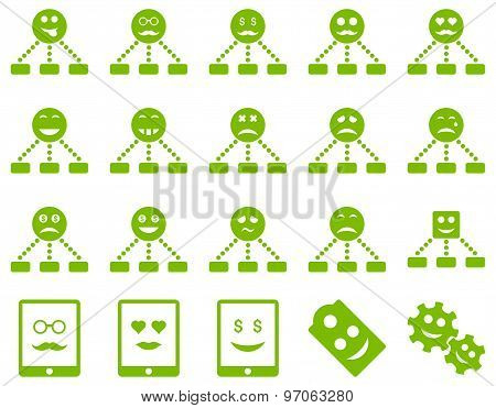 Smile, emotion, relations and tablet icons