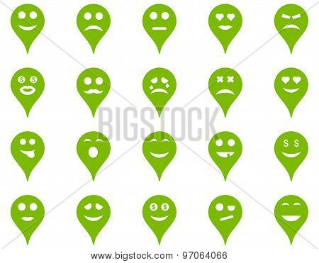 Emotion map marker icons.