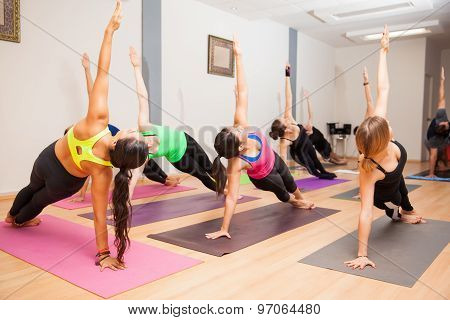 Yoga Instructor During Class