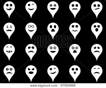 Emotion map marker icons.