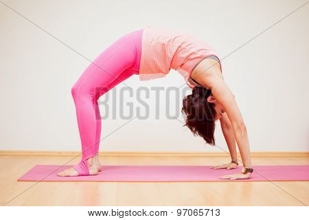 Backbend Pose In A Yoga Studio
