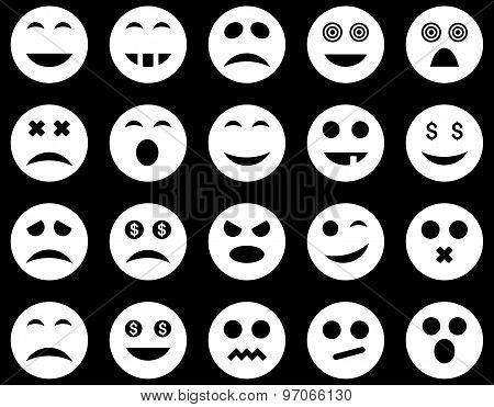 Smile And Emotion Flat Icon Set