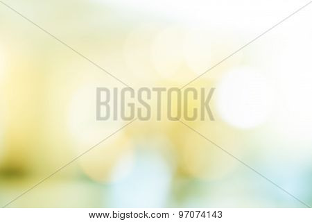 Yellow bokeh light background. Blur background for web design or template.