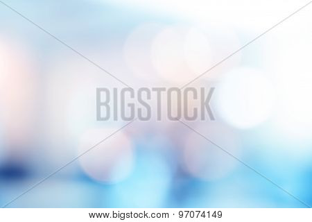 Blue bokeh light background. Blur background for web design or template.