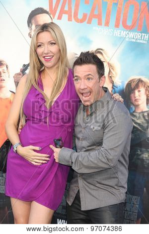 LOS ANGELES - JUL 27:  Lindsay Bronson, David Faustino at the 