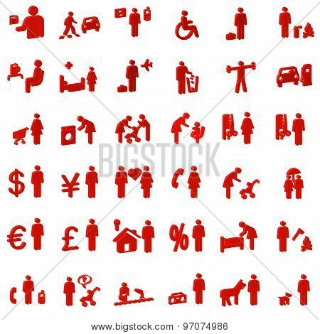 Website and Internet 3D Icons -- People