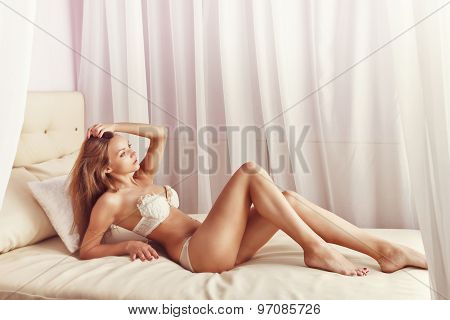 Sexy Girl In Her Underwear.