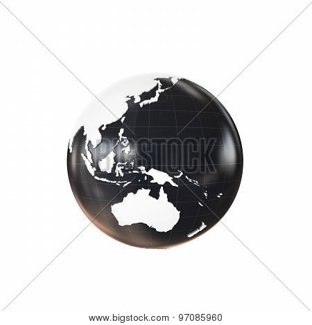 Globe 3D Geopolitical Extruded