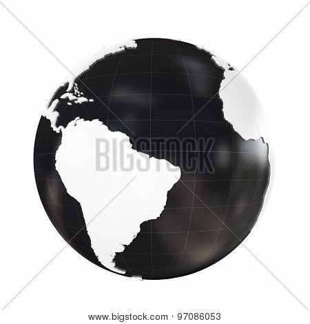 Globe 3D Geopolitical Extruded