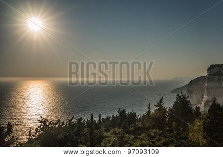 Seascape, Cliffs And Beaches On The Island Of Paxi, Greece
