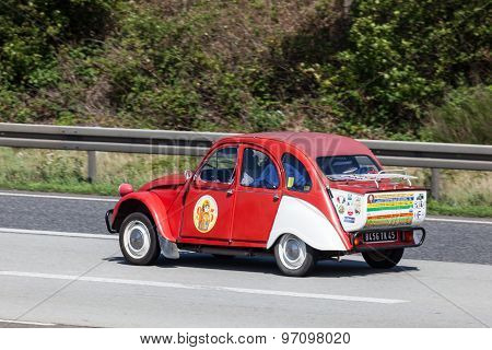 Old Citroen 2Cv With Boot Extension