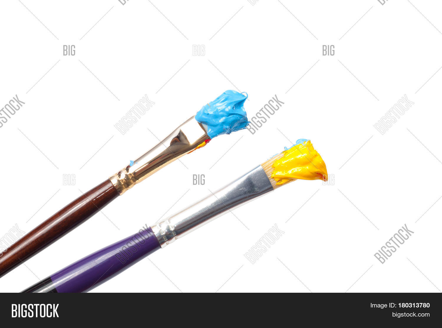 Paint Brushes Yellow Image & Photo (Free Trial) Bigstock