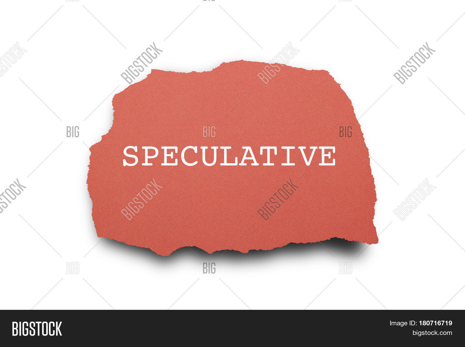 SPECULATIVE Word Image & Photo (Free Trial) Bigstock