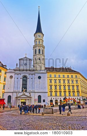 St Michael Church At Michaelerplatz In Vienna