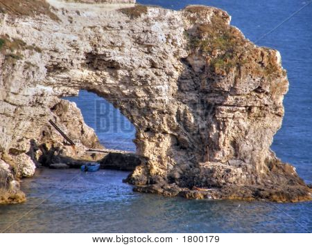 美しい海岸。西部のクリミア自治共和国。