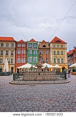 Fountain Of Proserpina At Market Square In Poznan