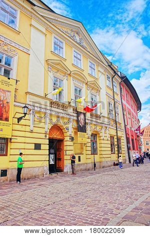 People At Archdiocesan Museum Of Pope John Paul Krakow