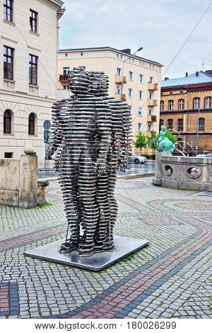 Golem Monument And Kronthal Fountain On Marcinkowski Avenue In Poznan
