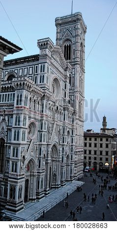 view from apartment room window in florence italy