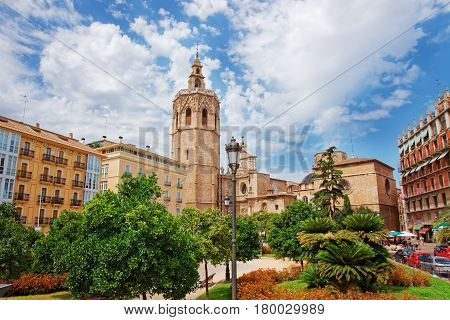Metropolitan Cathedral And Micalet Tower Valencia