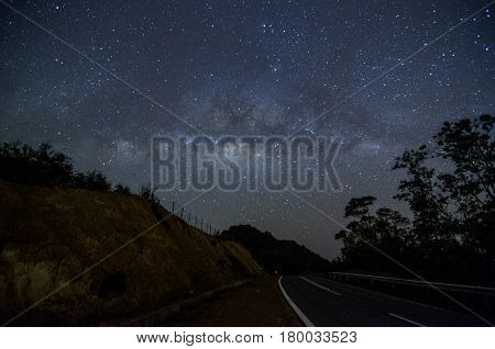 Chasing the stunning milky way located Telipok Hilll, Sabah Borneo, Malaysia