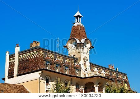 Clock Tower Of Touristic Info Center In Lausanne
