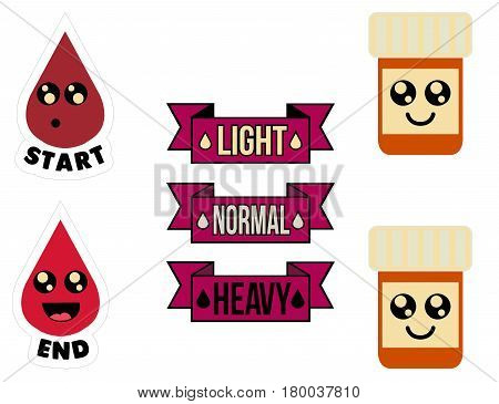 That Time of the Month Period Tracker Vector Art for Planner Sticker Sheets and More
