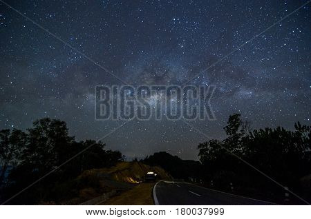 Chasing the stunning milky way located Telipok Hilll, Sabah Borneo, Malaysia