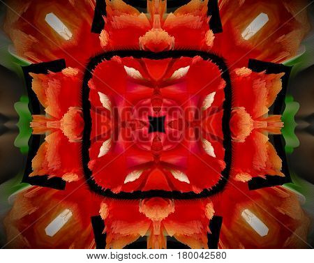 Abstract Extruded Mandala 3D Illustration