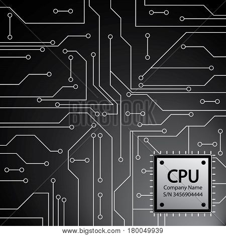 Cpu. Microprocessor. Microchip And Circuit Board.