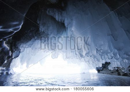 Ice Cave, Lake Baikal. Winter Landscape