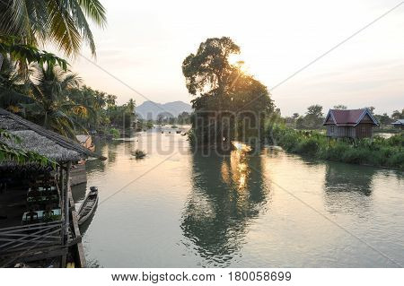 View At River Mekong In Don Det Island