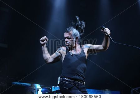 Padua Padova, Pd, Italy - March 29, 2017: Piero Pelù The Vocalist Of Litfiba An Italian Rock Band On