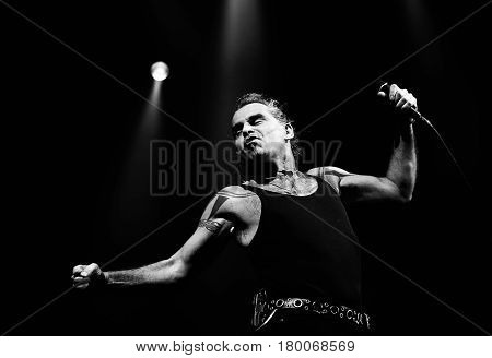 Padua Padova, Pd, Italy - March 29, 2017: Piero Pelù The Vocalist Of Litfiba An Italian Rock Band On