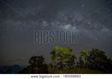 Chasing the stunning milky way located Telipok Hilll, Sabah Borneo, Malaysia