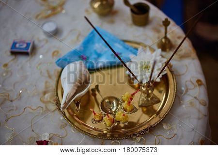 Puja Parafernalia For Worship Krishna