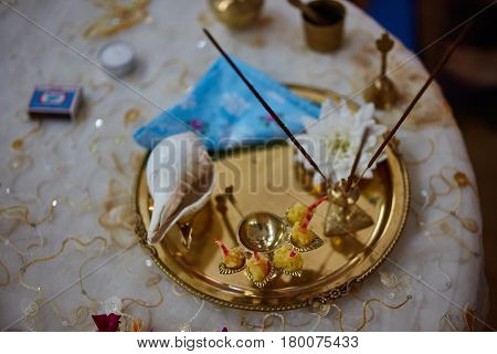 Puja Parafernalia For Worship Krishna
